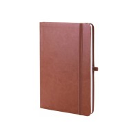 Книга записна Optima А5 NEBRASKA, м’яка обкладинка, гумка, білий блок лінія, коричневий (O20124-07)