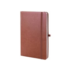 Книга записна Optima А5 NEBRASKA, м’яка обкладинка, гумка, білий блок лінія, коричневий (O20124-07)