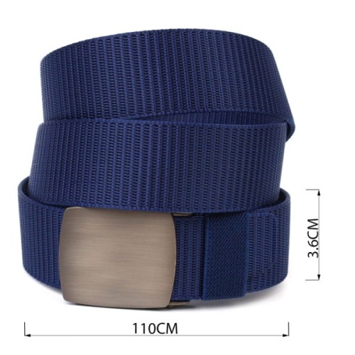 Ремінь Vintage З металевою пряжкою з текстилю Синій (20596)