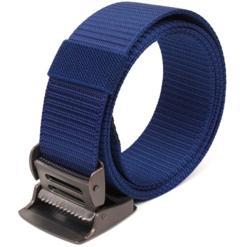 Ремінь Vintage З металевою пряжкою з текстилю Синій (20596)