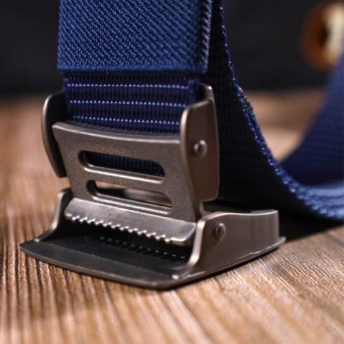 Ремінь Vintage З металевою пряжкою з текстилю Синій (20596)