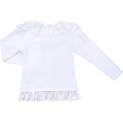 Кофта дитяча Breeze з мереживом (11179-128G-white)