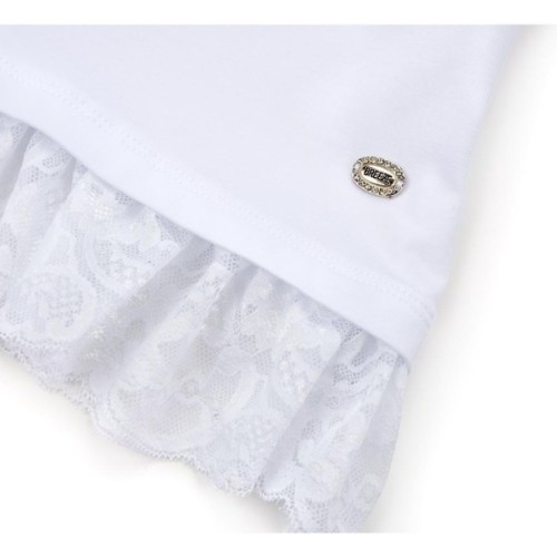 Кофта дитяча Breeze з мереживом (11179-128G-white)