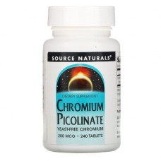 Мінерали Source Naturals Хром Піколінат 200мкг, 240 таблеток (SNS-00108)