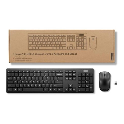 Клавіатура Lenovo 100 Wireless UA Black (GX31Q28916)