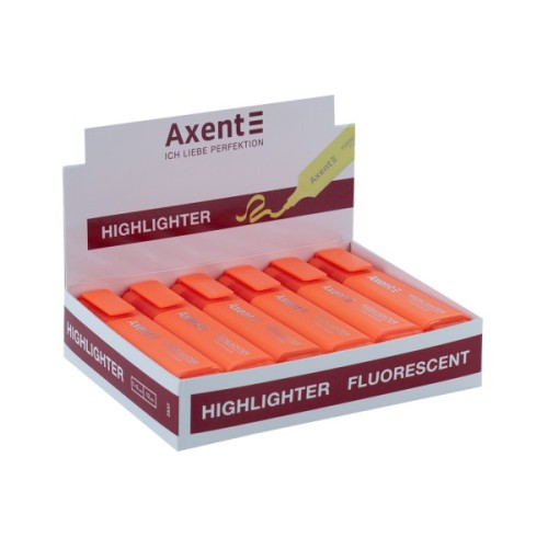 Маркер Axent Highlighter 2537-A, 1-5 мм клиноп. помаранчевий (2537-12-A)