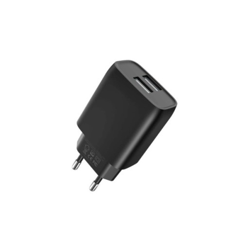 Зарядний пристрій XO L54 2xUSB 12W + cable USB to Lightning black (XO-L57-LGHT-BK)