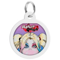 Адресник для тварин WAUDOG Smart ID з QR паспортом "Харлі Квін", круг 25 мм (0625-1001ru-eng)