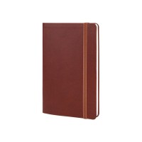 Книга записна Optima А5 VIVELLA, м’яка обкладинка, гумка, білий блок лінія, коричневий (O27104-07)