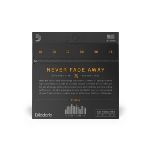 Струни для гітари D'Addario XT Electric Nickel Plated Steel Regular Light (10-46) (XTE1046)