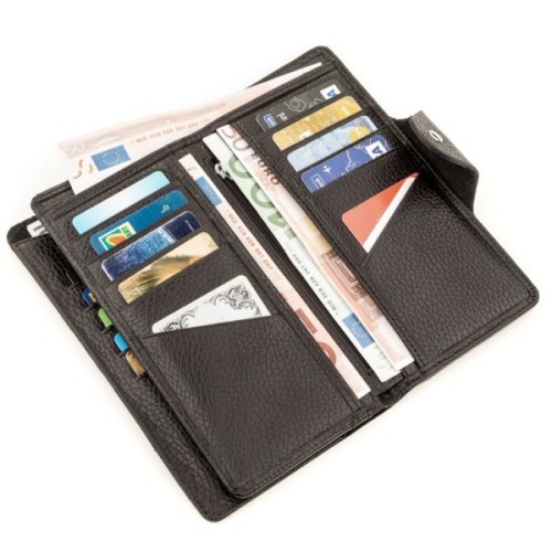 Гаманець Karya Шкіряний Чорний (17235)