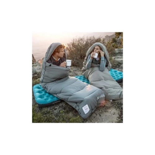 Спальний мішок Naturehike з капюшоном із мішком для зберігання M300 CNK2350WS023, сірий, правий (6927595775981)