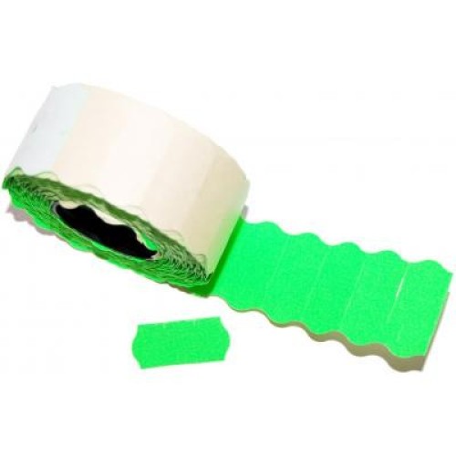 Етикет-стрічка Aurika 26х12 green, 25 рул (2612G)