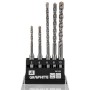 Набір свердл Graphite по бетону, SDS Plus, 5x6x110мм, 6x8x10x160мм, кейс, 5шт (56T169)