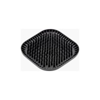 Універсальний посуд для тварин Fiboo Fiboowl Spiky килимок для злизування ласощів та їжі, 19х19 см чорний (FIB0232)