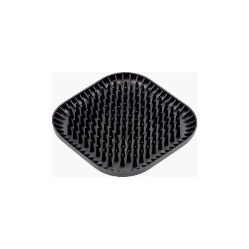 Універсальний посуд для тварин Fiboo Fiboowl Spiky килимок для злизування ласощів та їжі, 19х19 см чорний (FIB0232)