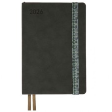 Тижневик Leo planner А5 датований 2026 "Polo", м‘який, графітовий, 368 сторінок (252694)
