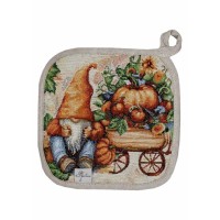 Кухонна прихватка Прованс гобеленова Гарбузові гноми 20х20 (036346)
