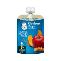 Дитяче пюре Gerber Яблуко, морква, гарбуз 150 г (1227061)