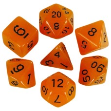 Набір кубиків для настільних ігор Games 7 Days Glow in the dark 7 Dice Set - Orange (g7dglow04)