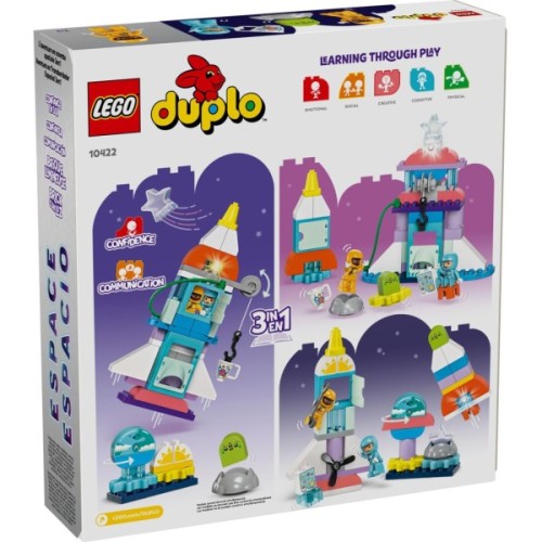 Конструктор LEGO DUPLO Town Пригоди на космічному шатлі 3-в-1 58 деталей (10422)