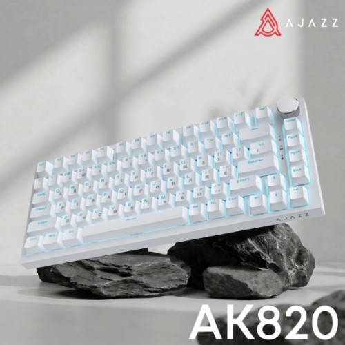 Клавіатура Ajazz AK820 Red Switch USB-C UA White (AK820-R-W)