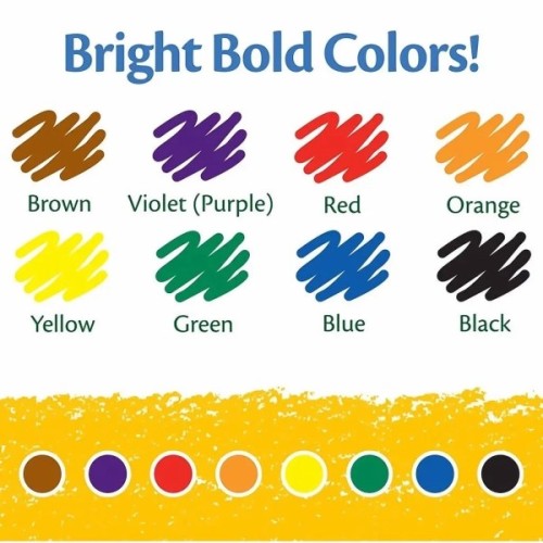 Олівці кольорові Crayola воскові, 8 шт (52-3008)