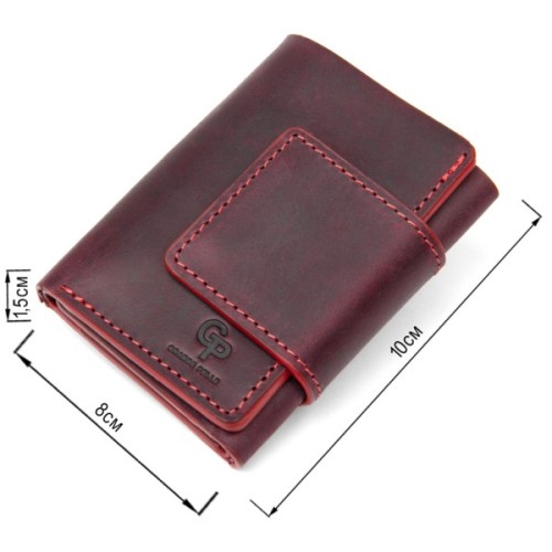 Портмоне Grande Pelle Матове вінтажне Бордове (11454)