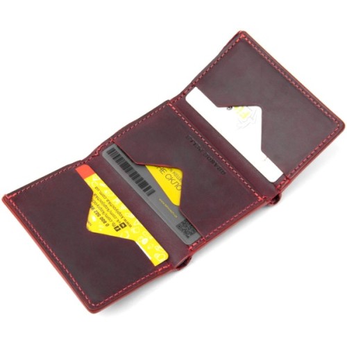 Портмоне Grande Pelle Матове вінтажне Бордове (11454)