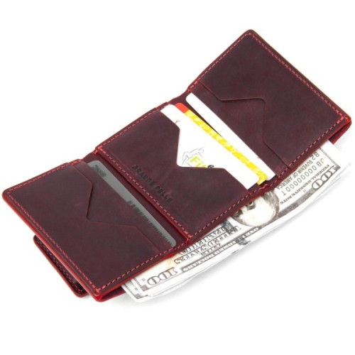 Портмоне Grande Pelle Матове вінтажне Бордове (11454)