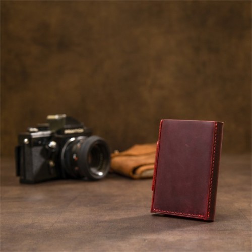 Портмоне Grande Pelle Матове вінтажне Бордове (11454)