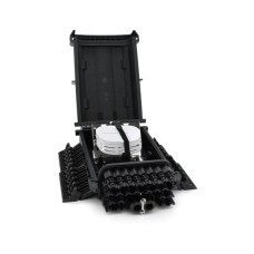 Муфта оптична Merlion 2 вводи, до 4-х касет, до 96 зварок, матеріал ABS (ML-OP-F205)