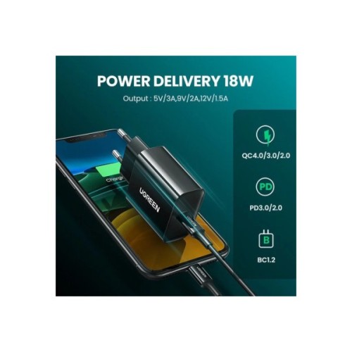 Зарядний пристрій Ugreen USB-C PD20W CD137 black (10191)