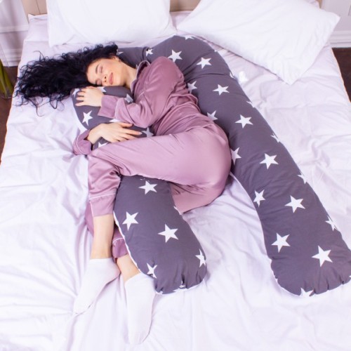 Подушка MirSon для вагітних і відпочинку Naturale Line Print №8010 U-подібна Berto (2200006178293)