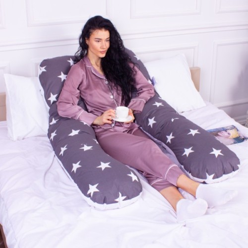 Подушка MirSon для вагітних і відпочинку Naturale Line Print №8010 U-подібна Berto (2200006178293)