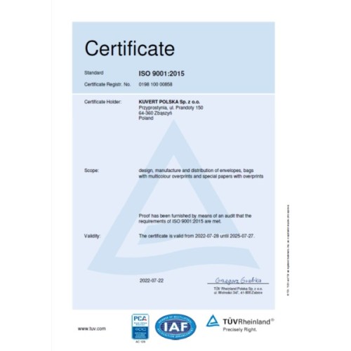 Подарунковий пакет Куверт Ecobag, 24х10х36 см білий (106101040000)