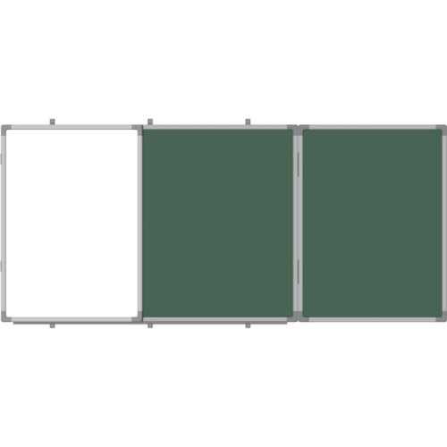 Шкільна дошка Sector офісна, комбінована, магнітна, крейдяно-маркерна 300 х 100 см (КМ3010)