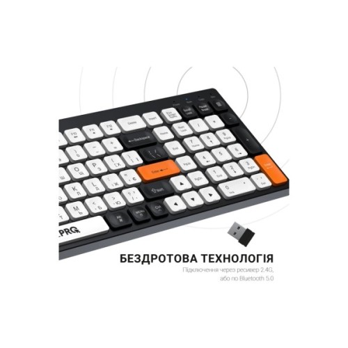 Клавіатура OfficePro SK985BO Bluetooth/Wireless UA Black/White (SK985BO)