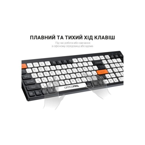 Клавіатура OfficePro SK985BO Bluetooth/Wireless UA Black/White (SK985BO)