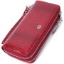 Гаманець ST Leather З лакованої натуральної шкіри Червоний (22692)