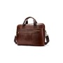 Сумка Vintage Чоловіча з зернистої шкіри Коричнева (14836)