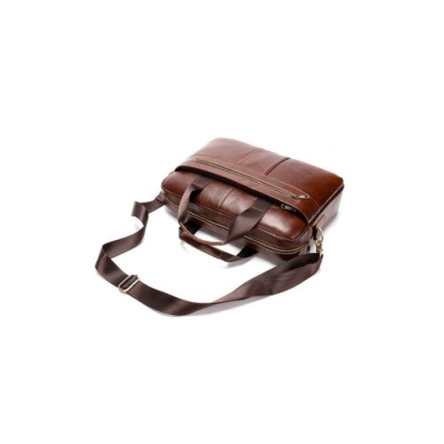 Сумка Vintage Чоловіча з зернистої шкіри Коричнева (14836)