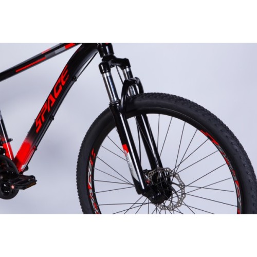 Велосипед Space 27.5" MERCURY DD FR рама-17" AL 2026 чорно-червоний (OPS-SP-27.5-076)