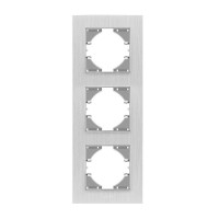 Рамка Videx BINERA сріблястий алюміній 3 поста (VF-BNFRA3V-SL)