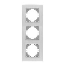 Рамка Videx BINERA сріблястий алюміній 3 поста (VF-BNFRA3V-SL)