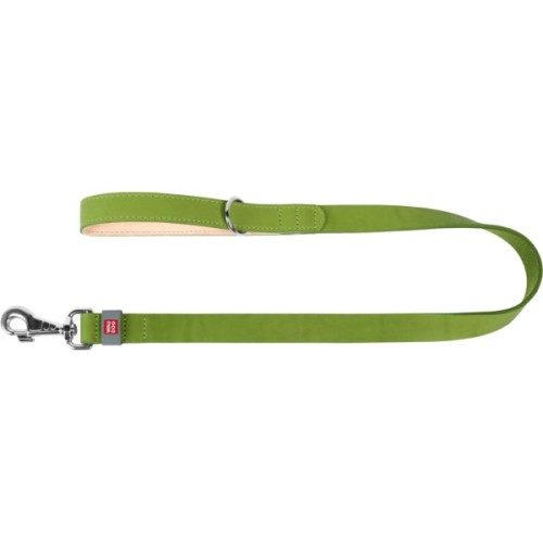 Повідець для собак WAUDOG Classic шкіряний Ш 25 мм Д 122 см салатовий (08155)
