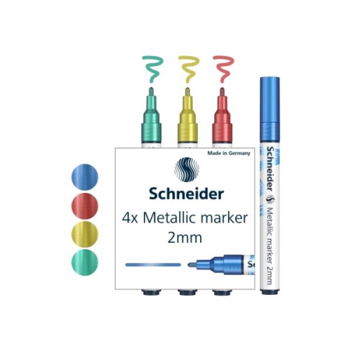 Набір маркерів Schneider металік Paint-It 2,0 мм 4 шт (ML01111502)