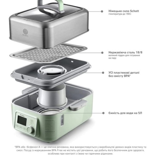 Пароварка Buydeem G564 Cozy Greenish (G564-CG/EU)