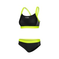 Купальник Aqua Speed Naomi 460-138 чорний, сірий, флуоресцентний жовтий 34 (5908217671073)