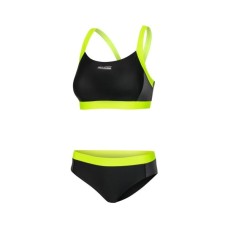 Купальник Aqua Speed Naomi 460-138 чорний, сірий, флуоресцентний жовтий 34 (5908217671073)